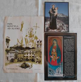 Manifesto Papa Wojtyła ad Alatri + 2 Stampe Sacre 