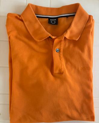 Polo arancione Hugo Boss maniche corte taglia L