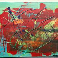 Dipinto astratto INNERES AUGE di A.Cacace 40x50 cm