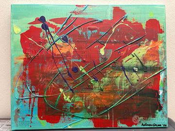 Dipinto astratto INNERES AUGE di A.Cacace 40x50 cm