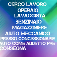Operaio magazziniere lavaggista benzinaio aiut mec