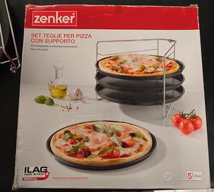 Set teglie per pizza con supporto Zenker