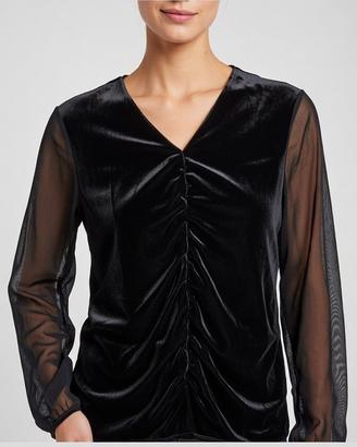 Blusa maniche lunghe Top Sottogiacca elegante nero