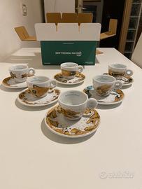 Illy Max Petrone 6 tazzine caffè + piattini Nuove