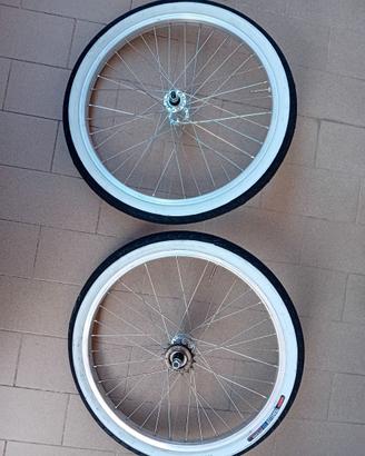 ruote e cerchi nuovi per bicicletta da 20 pollici