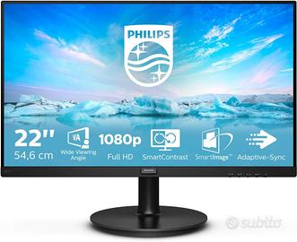 Philips 221V8 22" FHD 75Hz HDMI VESA Nero