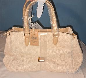 Borsa carpisa donna nuova beige tipo paglia nuova