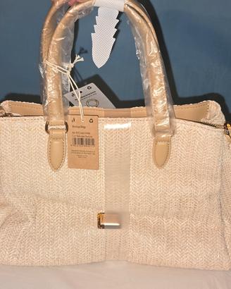 Borsa carpisa donna nuova beige tipo paglia nuova