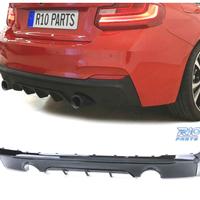 DIFFUSORE BMW F22 F23 LOOK M PERFORMANCE NERO LUCI
