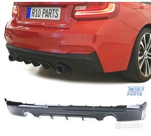DIFFUSORE BMW F22 F23 LOOK M PERFORMANCE NERO LUCI