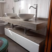 MOBILE BAGNO DOPPIO LAVABO MASSELLO FRASSINO