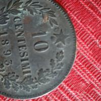 moneta 10 centesimi del 1893