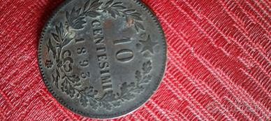 moneta 10 centesimi del 1893
