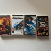 Giochi PSP ridge racer, GTA, wipeout, spiderman 2