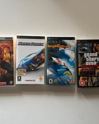 Giochi PSP ridge racer, GTA, wipeout, spiderman 2