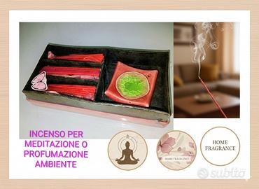 Set Piattino Porta Incenso con Bastoncini per Yoga