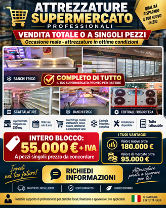 attrezzature supermercato intero completo