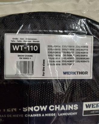 Catene da neve WERKTHOR WT-110 - Nuove