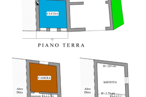 Casa di testa in contrada con terreno