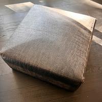 Nr 2 Pouf flamant pele stampata marrone  scuro