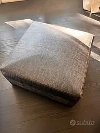 Nr 2 Pouf flamant pele stampata marrone  scuro