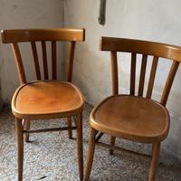 Coppia sedie legno osteria Faseman
