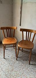 Coppia sedie legno osteria Faseman