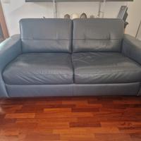 Divano letto pelle blu Divani e Divani by Natuzzi