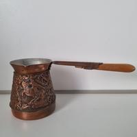 Caffettiera turca in rame cesellato
