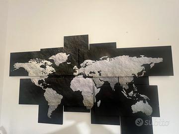 Quadro mappa del mondo componibile