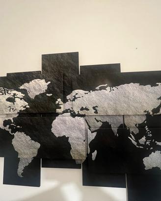 Quadro mappa del mondo componibile