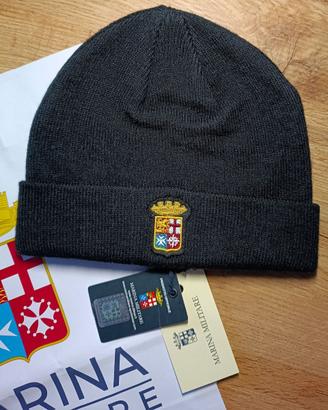 Cappello invernale Marina Militare nero ricamato