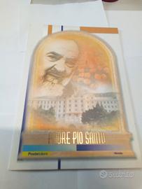 Folder Padre Pio Santo Lamina d'oro  2002