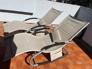Chaise longue a dondolo