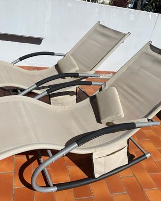 Chaise longue a dondolo