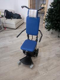 montascale a ruote con poltroncina