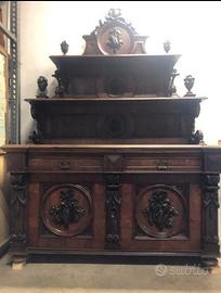 Mobile sala da pranzo intagliato primi '900