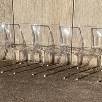 4 sedie policarbonato trasparente sedia design