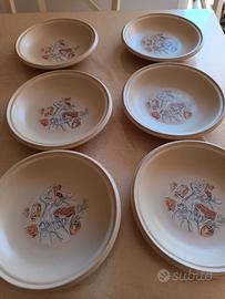 Set 6 piatti fondi per spaghettata diametro 21 cm