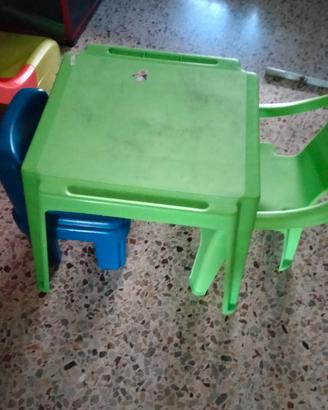 tavolino bimbi con sedie 