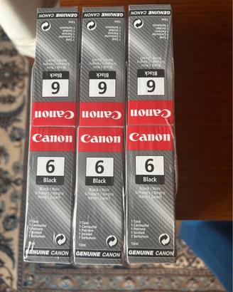 6 cartucce originali Canon 4705A002 BCI-6BK