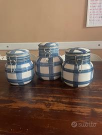 Set 3 barattoli ceramica