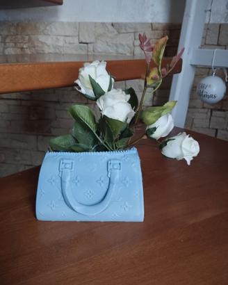 vaso borsa borsetta portafiori bomboniera
