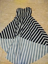 vestito a righe black e White 
