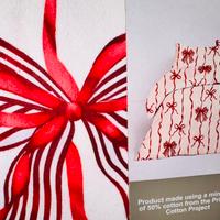 Copripiumone natalizio con fiocchi rossi 200x200 c