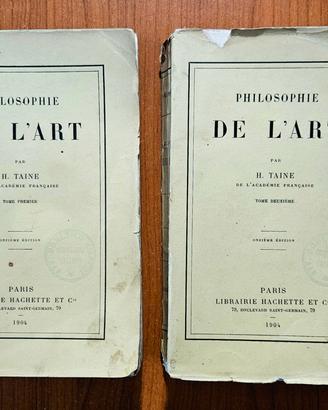 Philosophie De L'Art - Taine - Hachette 1904 2 Vol