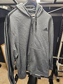 Felpa con Zip e Cappuccio Adidas 3-Stripes