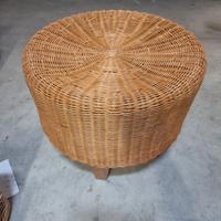 Sgabello vimini pouf