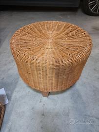 Sgabello vimini pouf