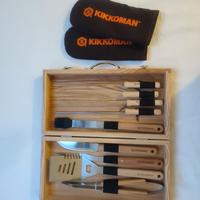 KIKKOMAN SET UTENSILI BARBECUE GRIGLIA VALIGIA